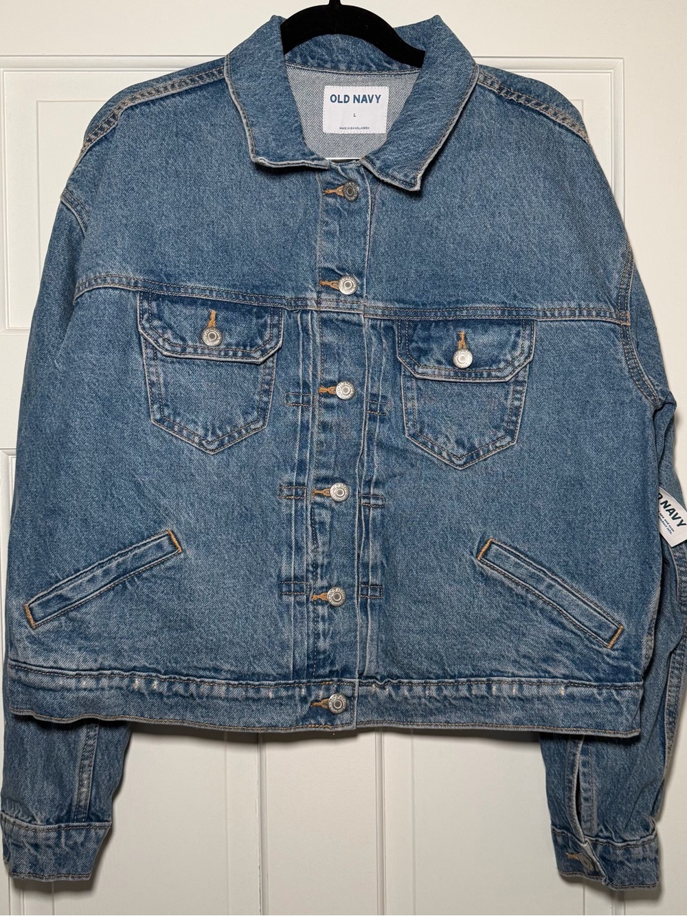 NWT Old Navy Oversized Light Blue Denim Jacket Size L